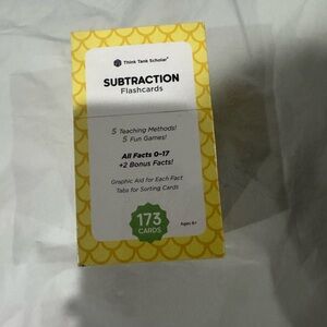 Subtraction Flashcards Think Tank Scholar